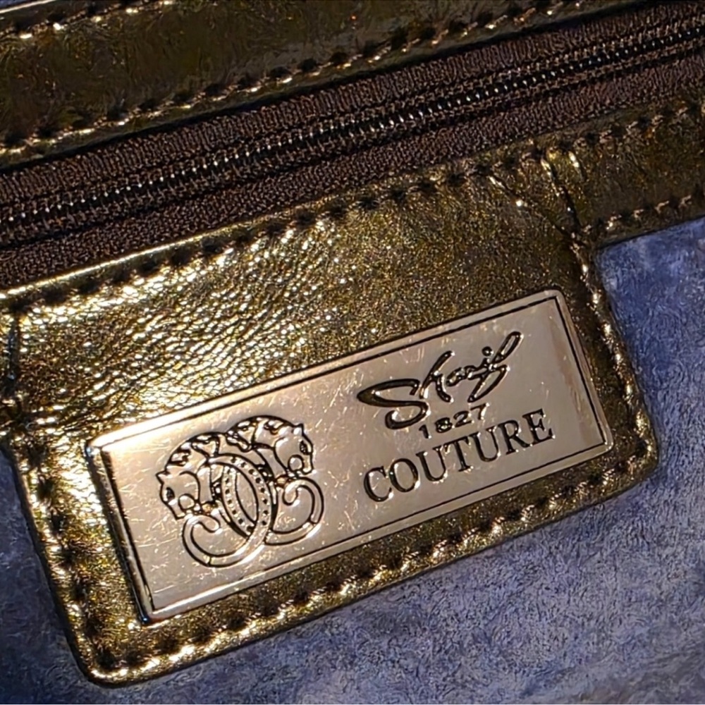 Sharif Gold Embossed Shoulder Bag - Picture 7 of 15